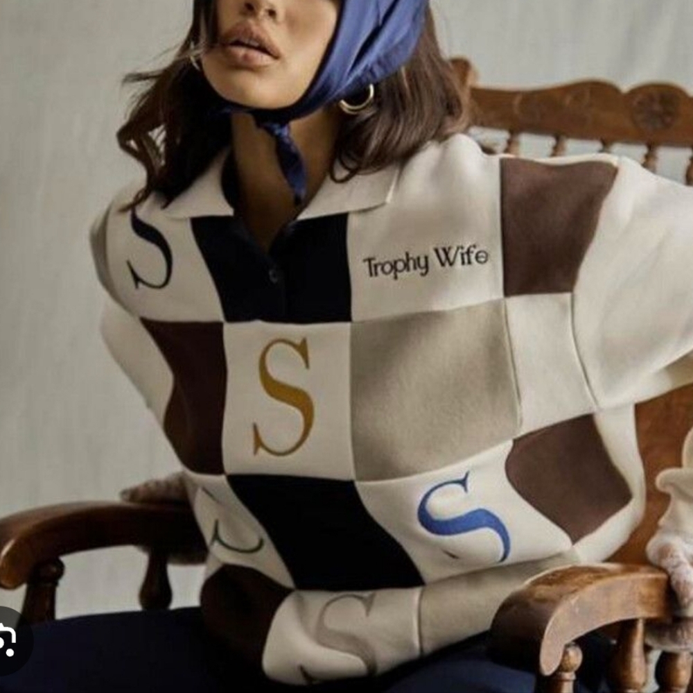 Sisters & Seekers Trophy Wife Colorful Patchwork Sweatshirt Jumper